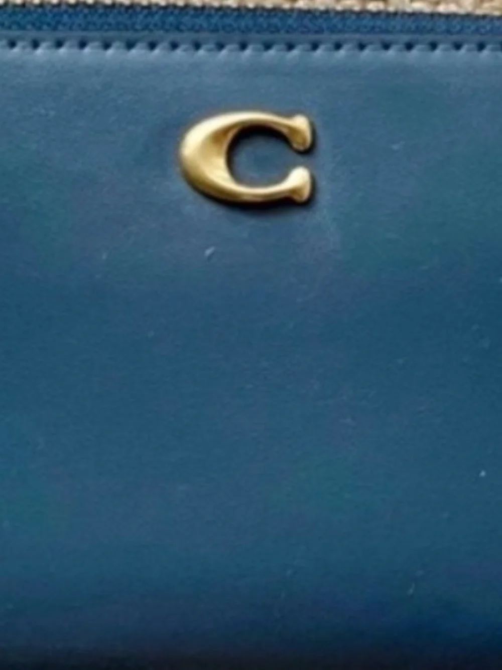 Coach Navy Leather Women's Wallet New!
